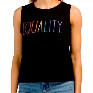 Rae Dunn NWT Equality Tank Top With Hair Scrunchie